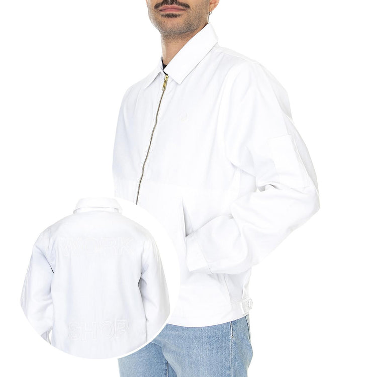 Ol x Dickies Workshop Jacket White - Giacca Estiva Uomo Bianca DK0A4Y2EWHX1  DICKIES 