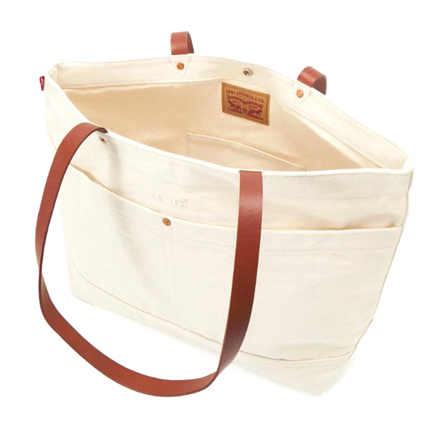 Women's Heritage Tote All Indigo Ecru Black - Borsa Beige D7959-0001 . LEVIS 