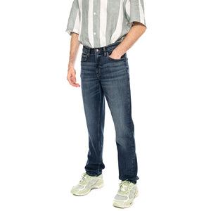 DAVID RUSTY RIVET - Pantaloni Denim Jeans Uomo Blu 112380203 BL LEE 