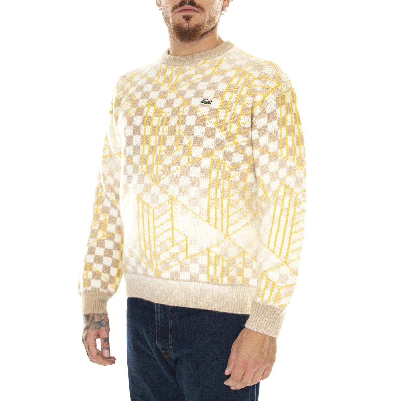 M' Pullover AH0820-NIM Multi - Maglione Girocollo Uomo Multicolore AH0812-NIM  LACOSTE 