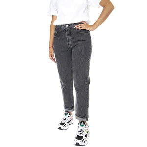 501 Crop Mesa Cabo Fade Black - Pantaloni Denim Jeans Donna Grigi 36200-0111  LEVIS 