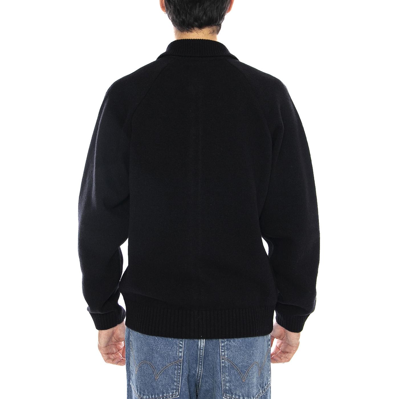 Mars Polo Cardigan Black - Cardigan Uiomo Nero I034132. 89.67 EDWIN 