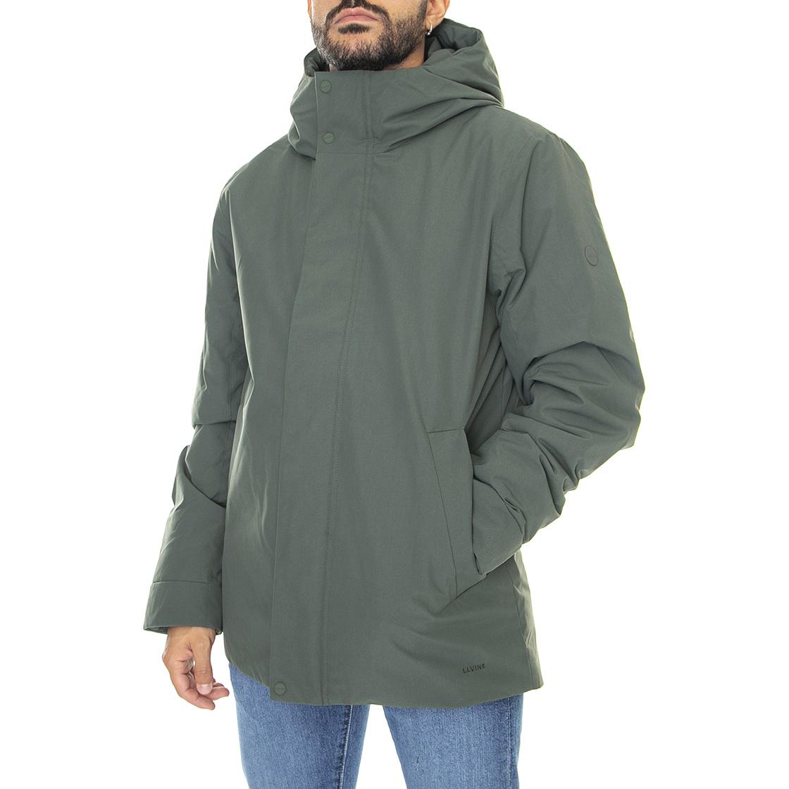 M´s Jacket Barnard Juniper Green Taslan - Giacca Invernale con Cappuccio Uomo Verde 330100-093  ELVINE 