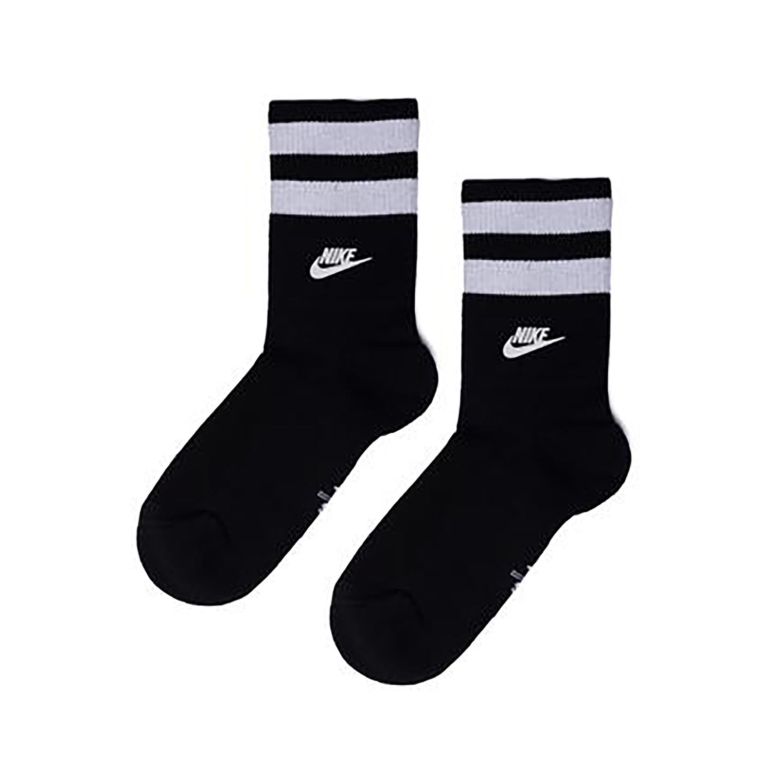 Sportswear Fold Over Cuff Crew Socks BLACK/WHITE SX6280-010  NIKE 