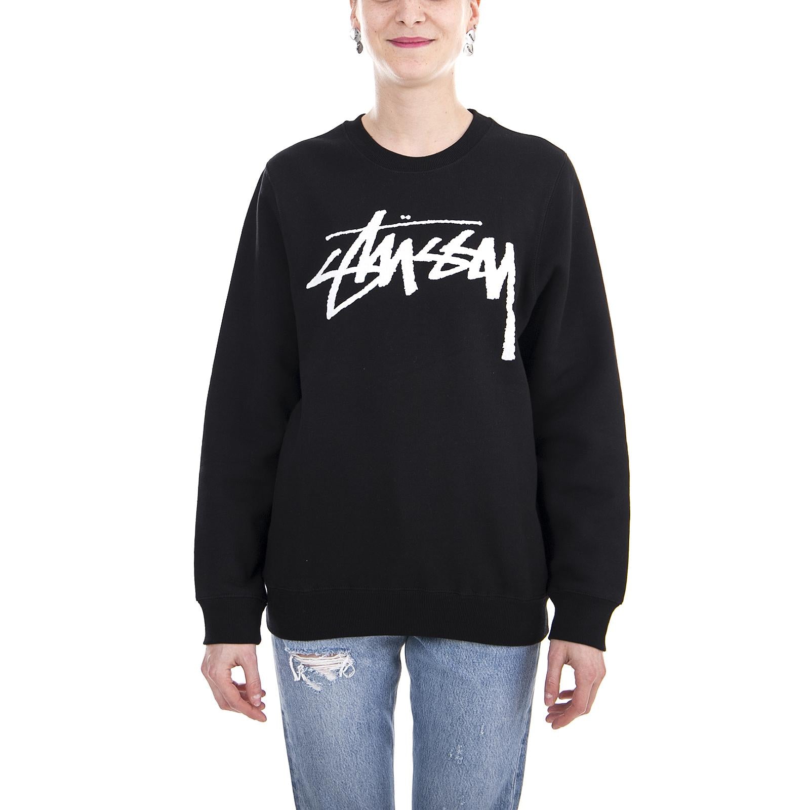 OLD STOCK CREW BLACK 2911093-BLACK  STUSSY 