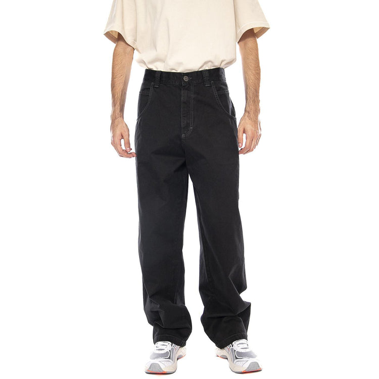 Baggy T. Gabardina Col. Tinto Nero - Pantaloni Uomo Neri R.BIANCO-L-CAMA-00N . BLUESKIN 