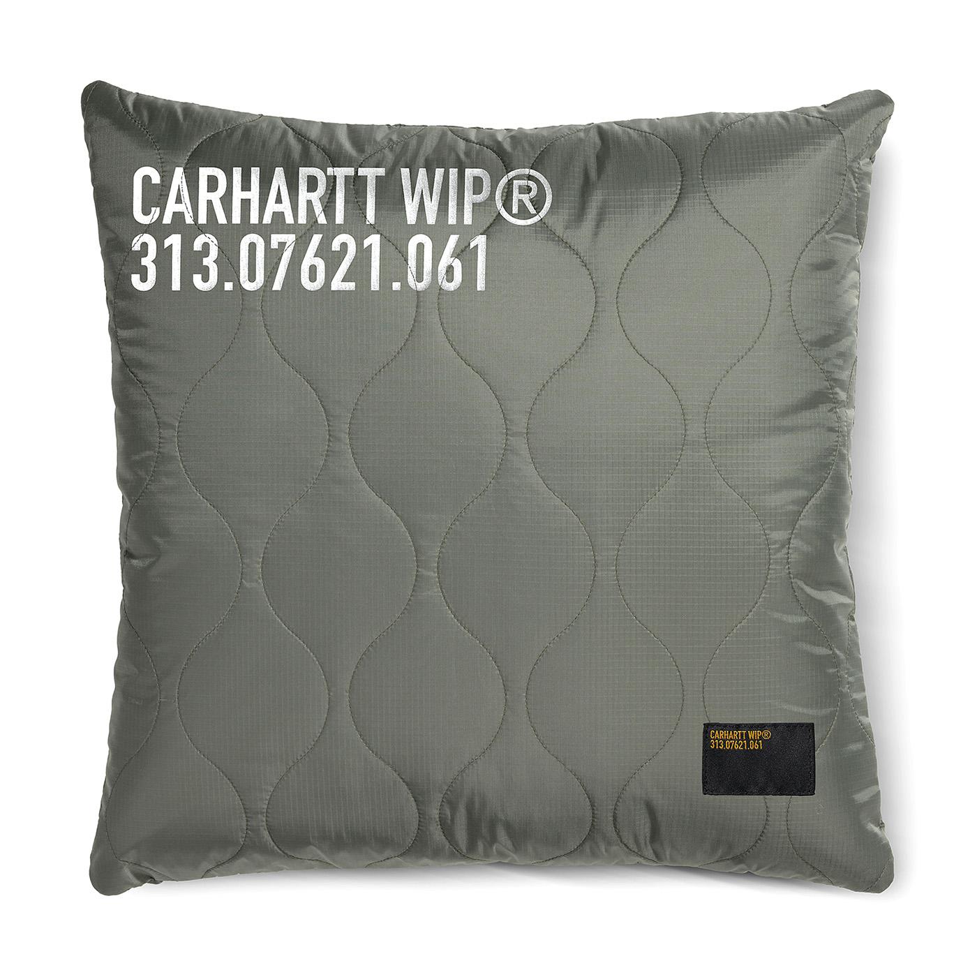 Tour Quilted Pillow Smoke Green / Reflective - Cuscino Verde I032491.1X3XX  CARHARTT WIP 