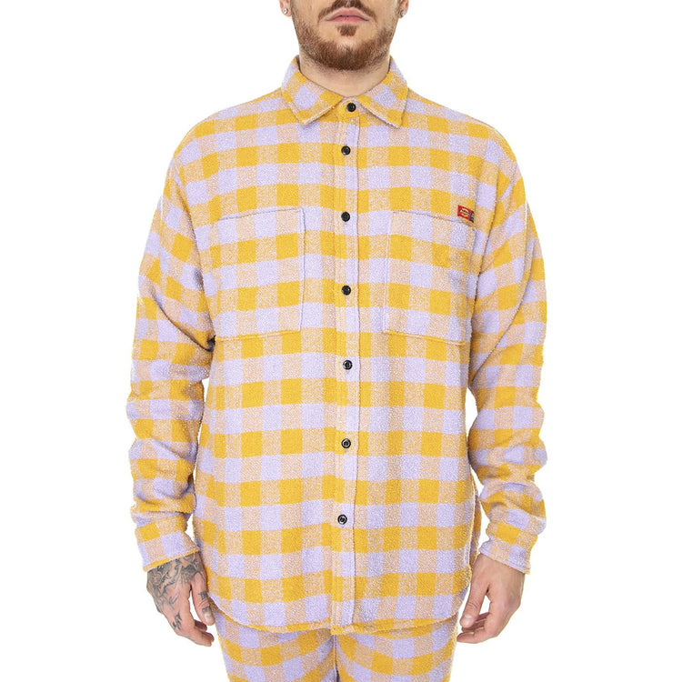 OC x DICKIES Tweed Shirt Lilac Check - Camicia Uomo Multicolore DK0A4Y4WE881  DICKIES 