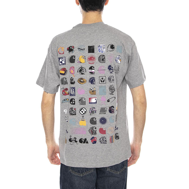S/S C Logo Archive T-Shirt -- Maglietta Uomo Grigia I035439.V6XX . CARHARTT WIP 