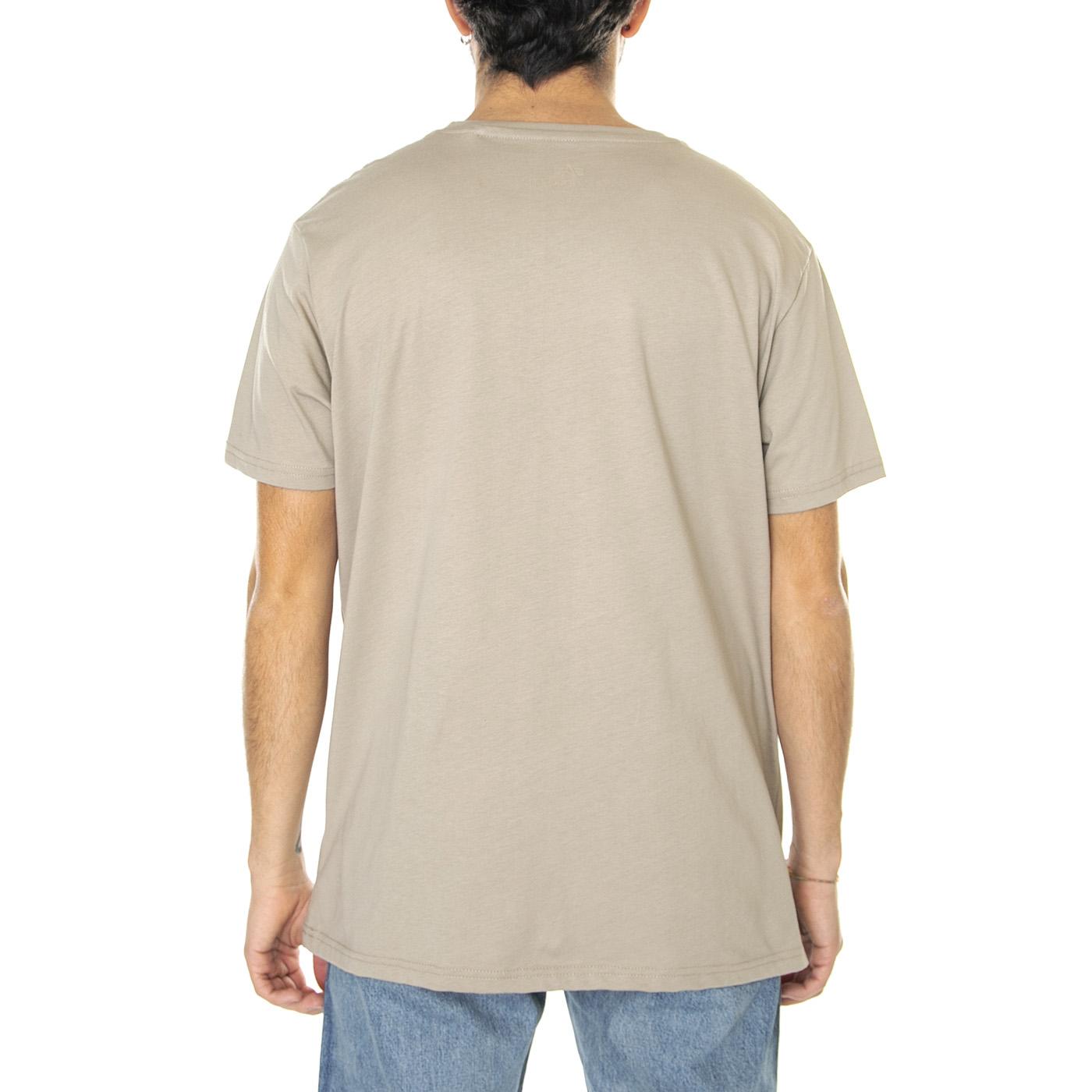 M' Basic T Small Logo Vintage Sand - Maglietta Girocollo Uomo Beige 188505-679  ALPHA INDUSTRIES 