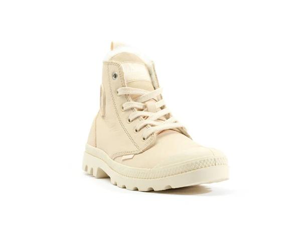 Pampa Hi Zip Wl Sahara - Scarpe Stringate Profilo Alto Donna Beige PAS95982-217-M  PALLADIUM 