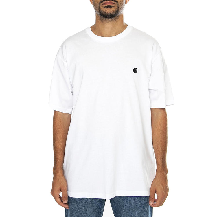 S/S Madison T-Shirt White / Black - Maglietta Girocollo Uomo Bianca I033000.00AXX . CARHARTT WIP 