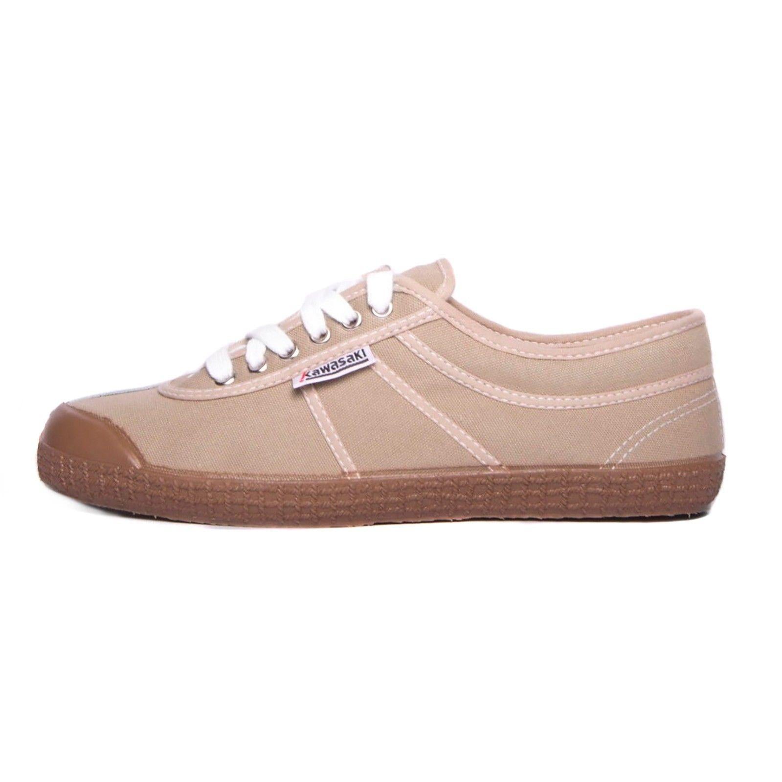 Kawasaki scarpe 2325-8D sneakers canvas tela marrone brown coffee insert azzurro 75708_4  KAWASAKI 