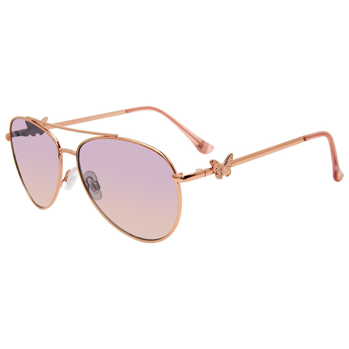 Harlee Shiny Roseglod Crystal Pink Purple Gradient To Pink Clear - Occhiali da Sole Argento SMAX17290  STEVE MADDEN 