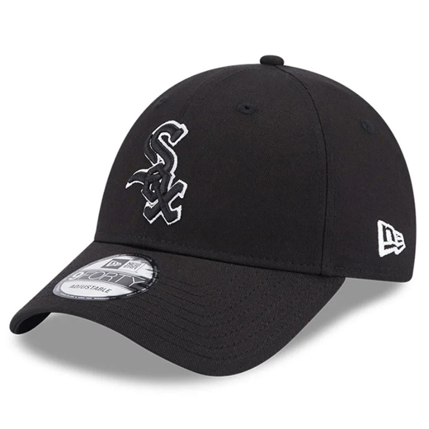 Team Outline 9Forty Chicago White Sox Black / White Cap - Cappellino con Visiera Nero 60364405  NEW ERA 