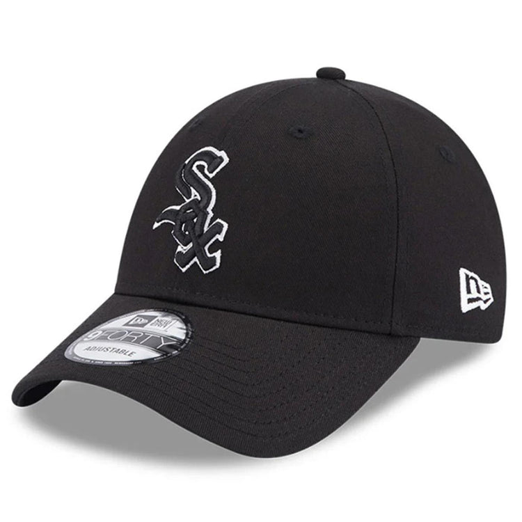 Team Outline 9Forty Chicago White Sox Black / White Cap - Cappellino con Visiera Nero 60364405  NEW ERA 