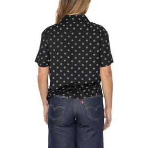Bunker Daist Dot S/S Woven Black - Camicia Maniche Corte Donna Nera 01289-BLACK . BRIXTON 