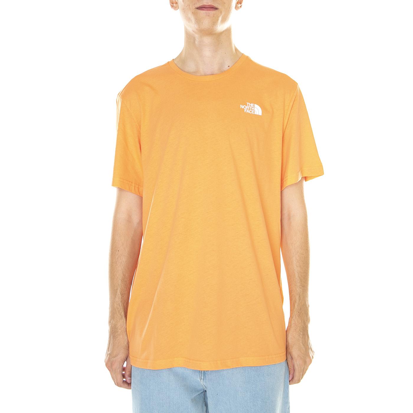 M' D2 Graphic S/S Tee EU Dusty Coral Orange - Maglietta Girocollo Uomo Arancione NF0A83FQN6M1  THE NORTH FACE 