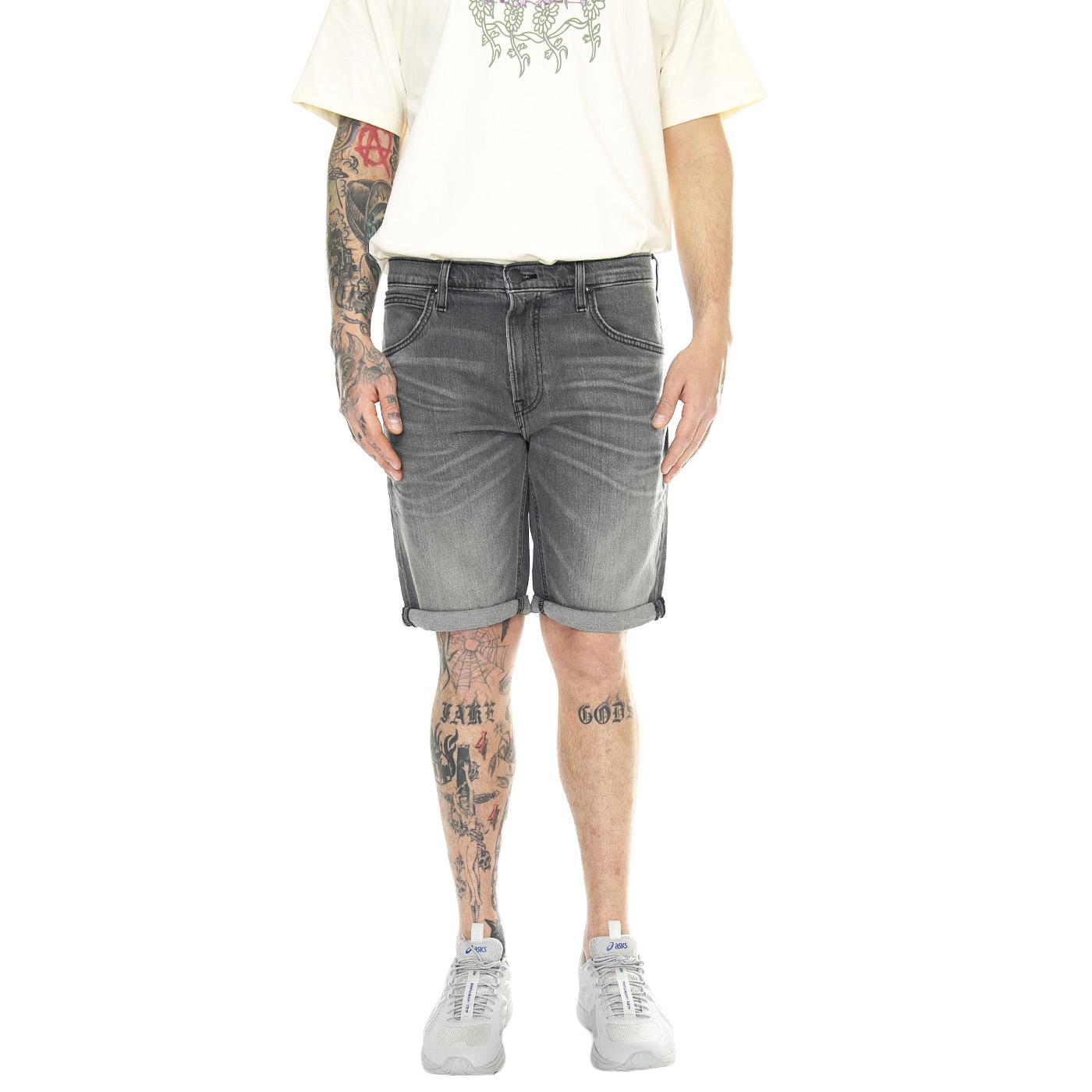 5 Pocket Short Washed Grey - Bermuda Denim Jeans Uomo Grigi 112349330  LEE 