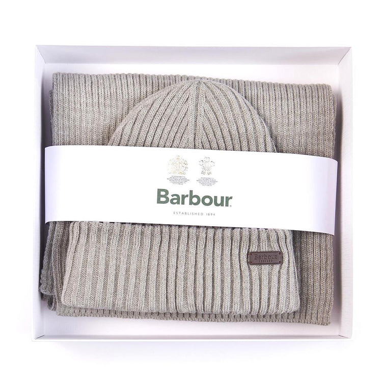 Crimdon Beanie Scarf Gift Set Grey - Set Cappellino a Cuffia e Sciarpa Grigio 222MMGS0019-GY31  BARBOUR 
