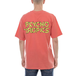 PSYCHO TROPICS TEE ROSE 1904232-ROSE . STUSSY 