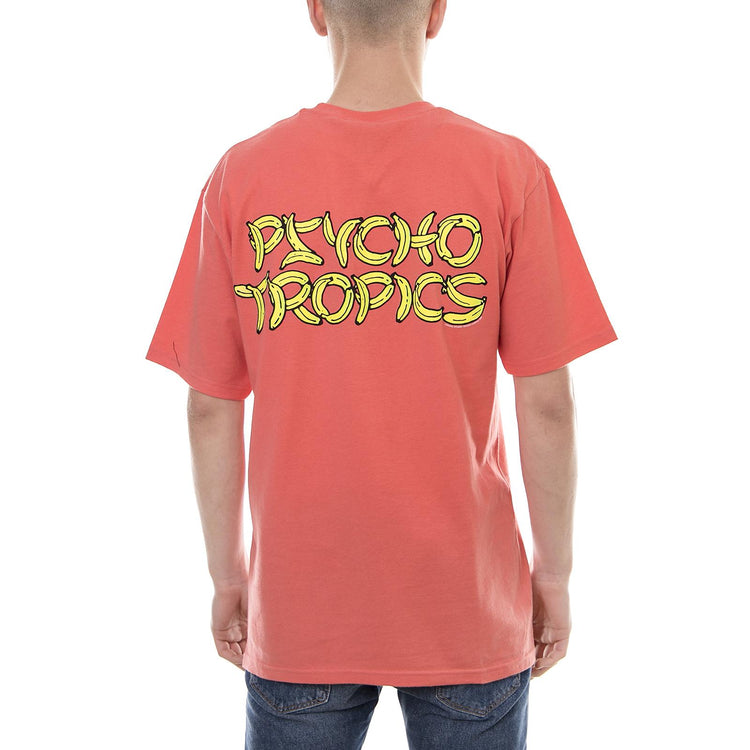 PSYCHO TROPICS TEE ROSE 1904232-ROSE . STUSSY 