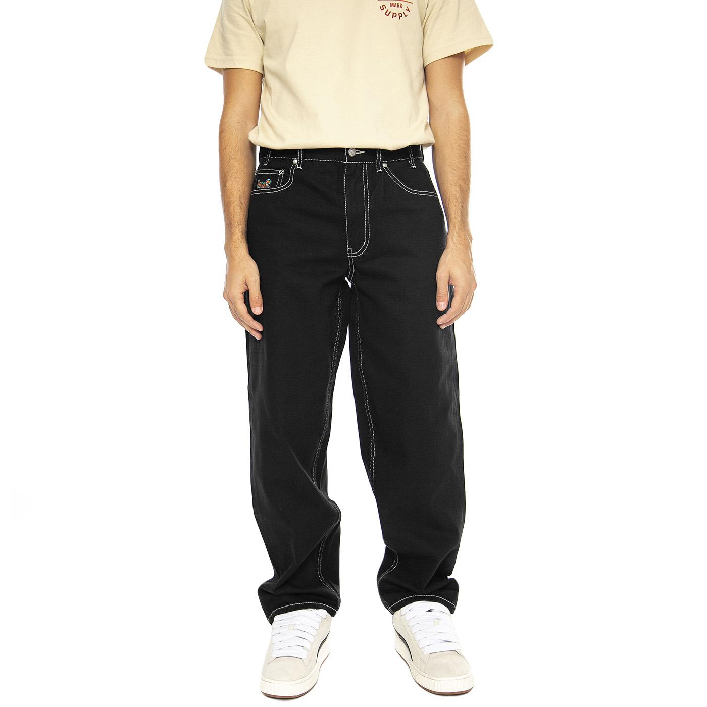 Camper Pant Black / White - Pantaloni Uomo Neri PT00242-BKWHT  HUF 