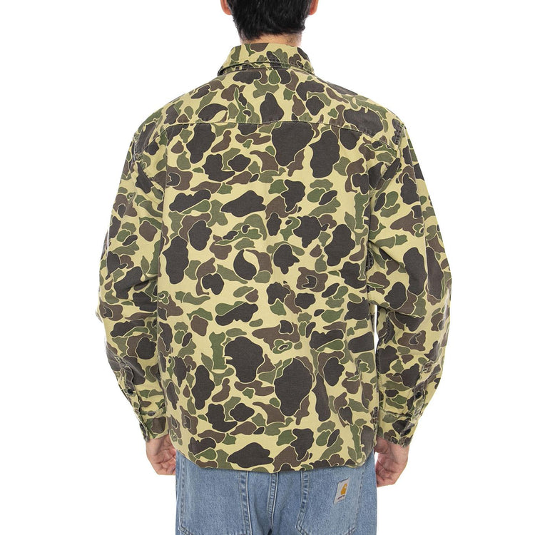 L/S Duck Shirt Camo Duck, Green - Camicia Uomo Multicolore I033769.2EQ06 . CARHARTT WIP 