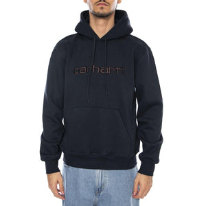 Hooded Carhartt Sweat Deep Night / Palisander - Felpa con Cappuccio Uomo Blu I030547.38CXX . CARHARTT WIP 