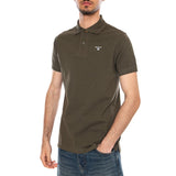 TARTAN PIQUE POLO DARK OLIVE - Polo Uomo Verde  Uomo BARBOUR