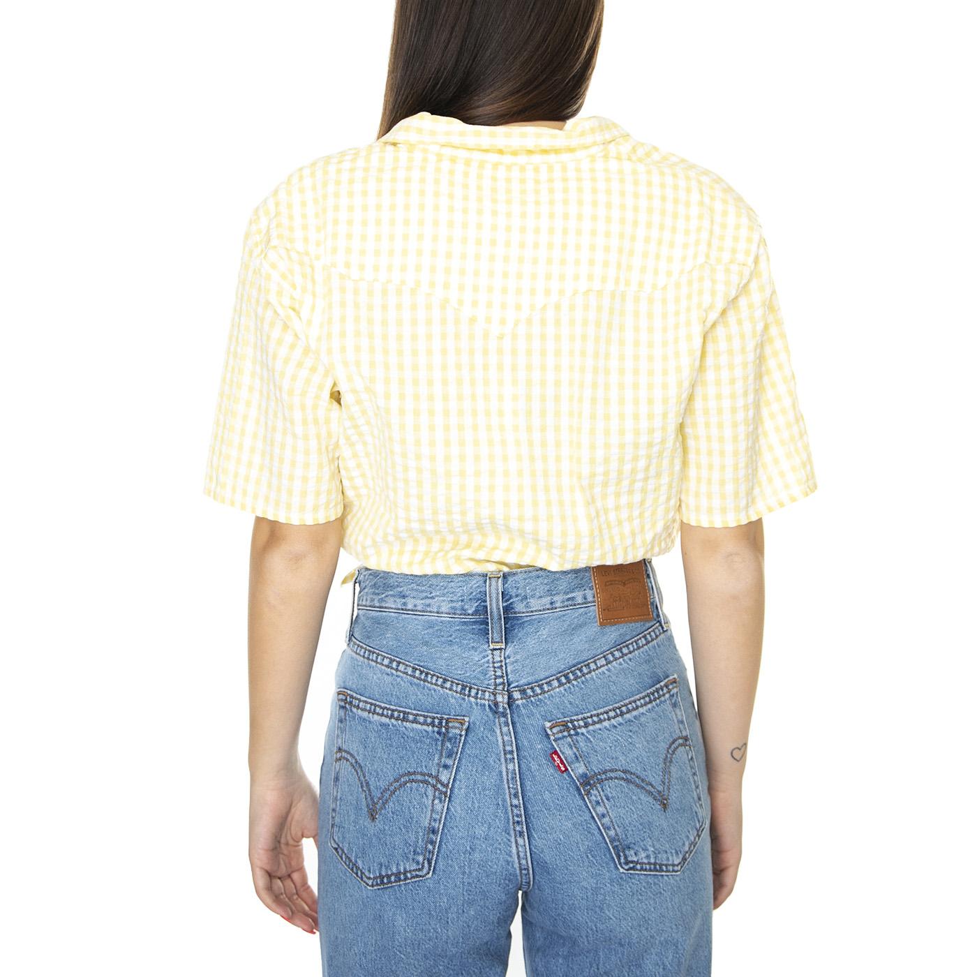 Tie Resort Shirt Pale Banana Yellow - Camicia Maniche Corte Donna Gialla W5Q45PY3  WRANGLER 