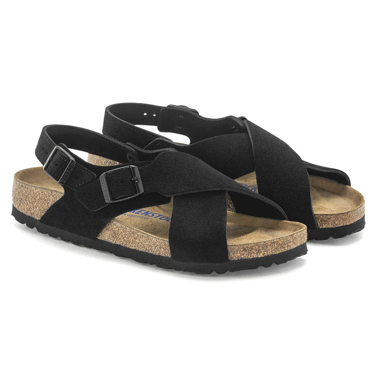W' Tulum SFB Black Suede Leather - Sandali Donna Neri 1024086  BIRKENSTOCK 