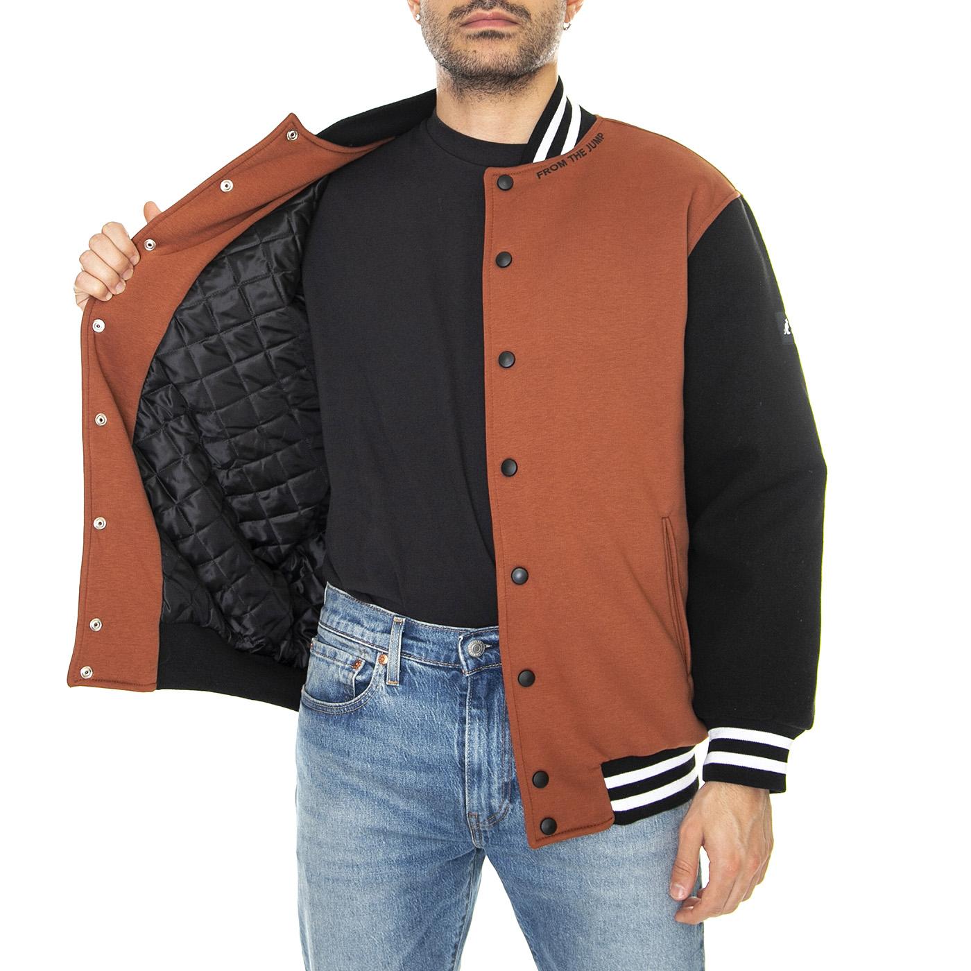 Bomber College Mahogany - Giacca Estiva Uomo Nera / Multi KAF22UBMJ104-132  KANGOL 
