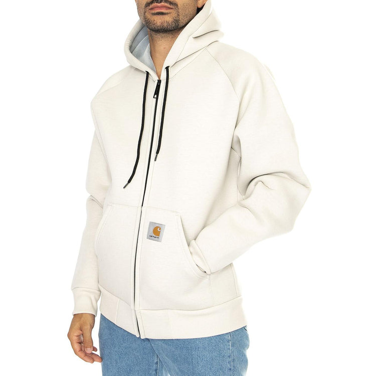 Car-Lux Hooded Jacket Moonbeam / Grey - Giacca con Cappuccio Uomo Beige I032935.2JYXX  CARHARTT WIP 