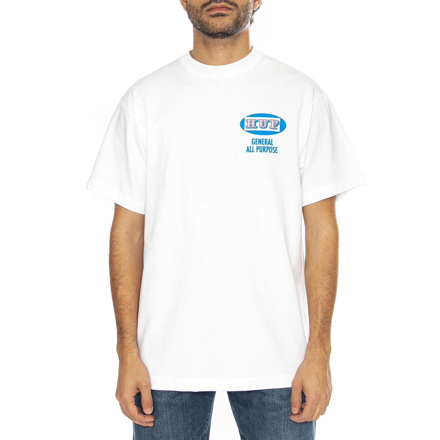 All Purpose S/S Tee White - Maglietta Girocollo Uomo Bianca TS02292-WHITE  HUF 