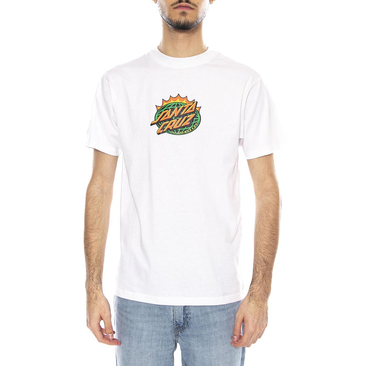 Kendall End Of The Dot -- Maglietta Uomo Bianca SCA-TEE-12765 White SANTA CRUZ 