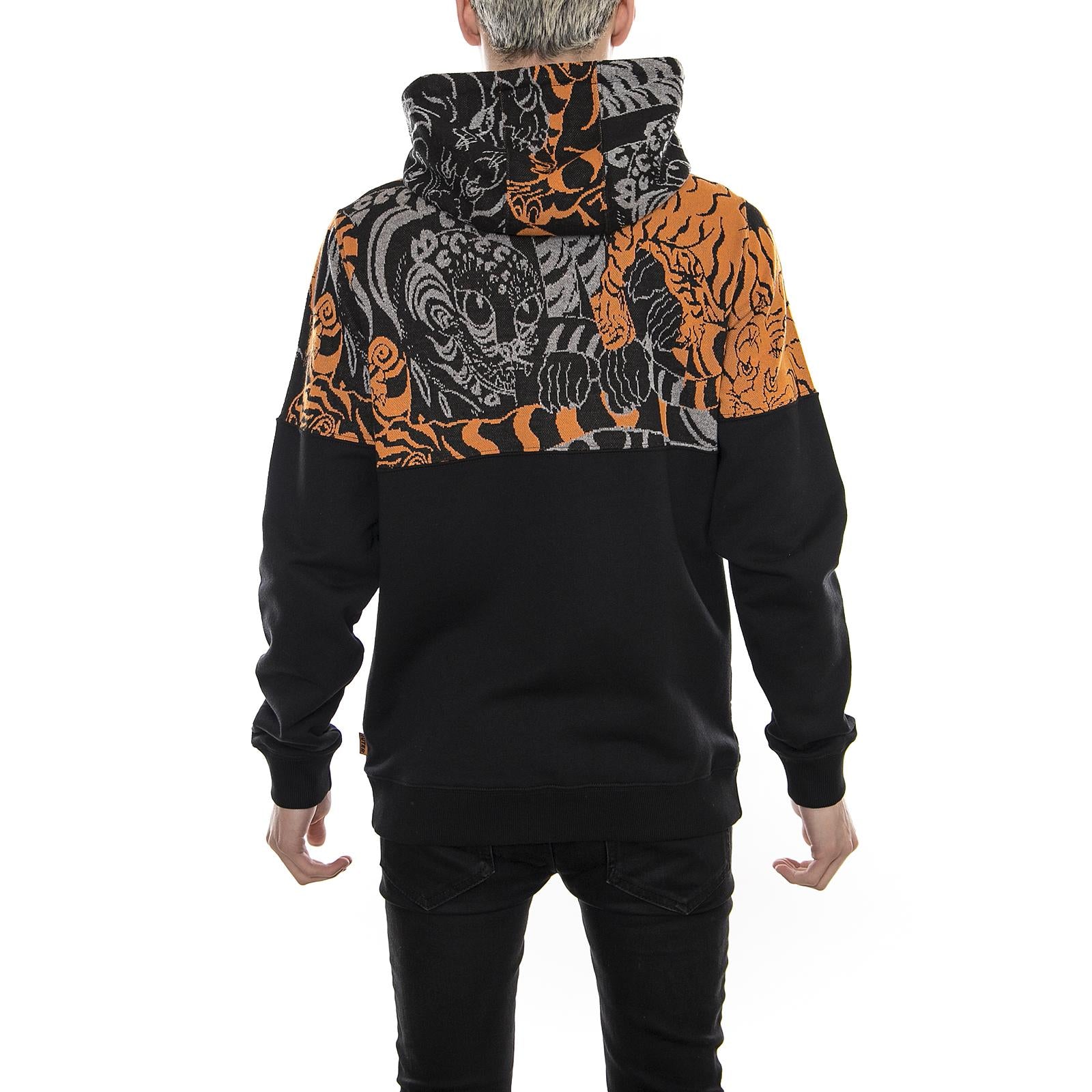 ASIAN RUNNER ZIP HOODIE Black 18SISZ75-BLACK  IUTER 