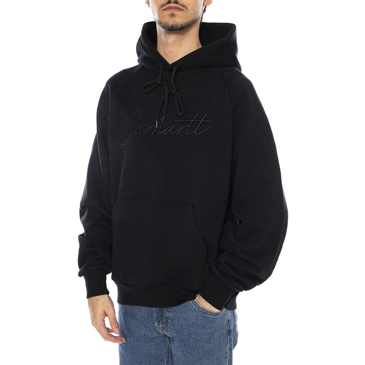 Hooded Ray Sweat Black - Felpa con Cappuccio Uomo Nera I035640.89XX . CARHARTT WIP 