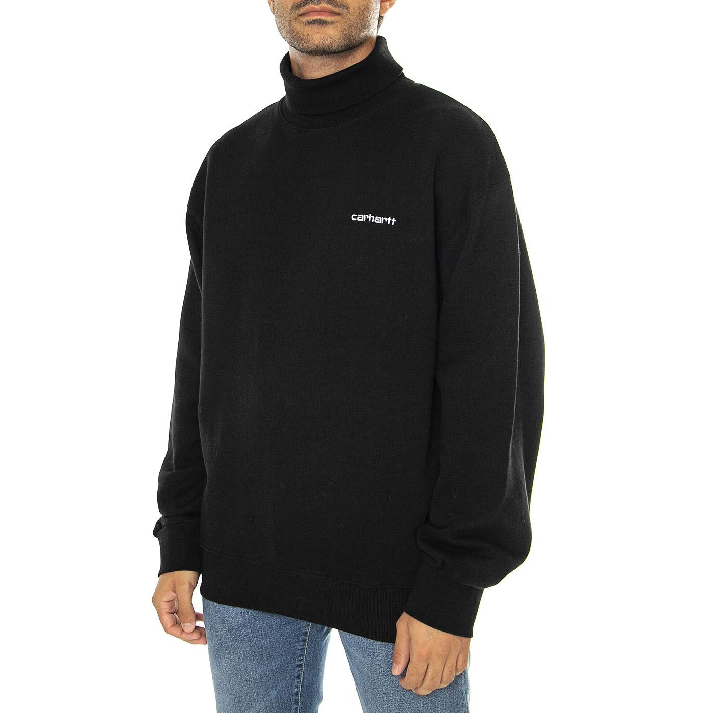 Script Mockneck Sweat Black - Felpa Collo Alto Uomo Nera I034312.89XX  CARHARTT WIP 