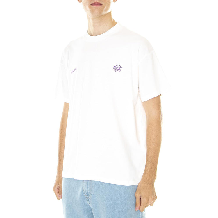 M' Logo Tee White - Maglietta Girocollo Uomo Bianca SS23-Logo Tee White  FUNKY 