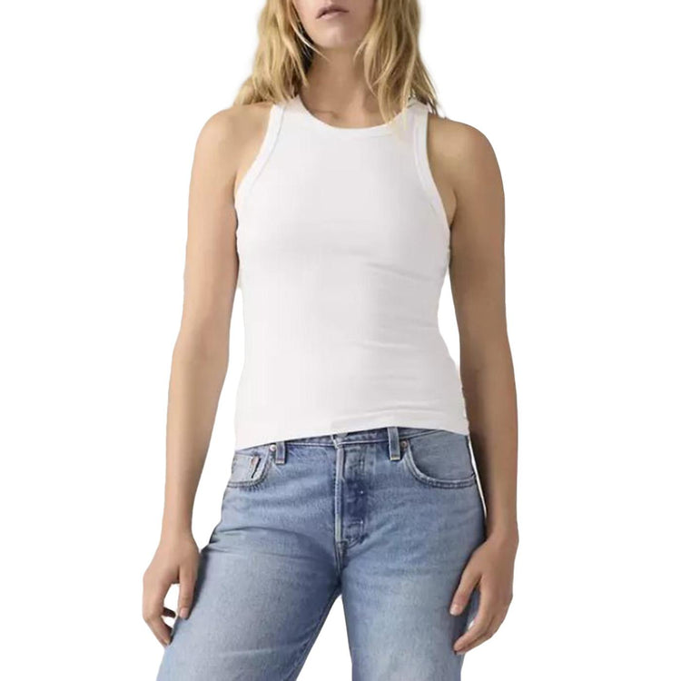 LSE_DREAMY TANK PARIS BRIGHT WHITE GRAPH - Canotta Donna Bianca 003YG-0000 WHT LEVIS 