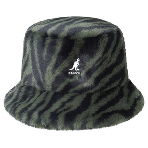 Faux Fur Bucket Olive Zebra - Cappello Multicolore K4370-OZ300  KANGOL 