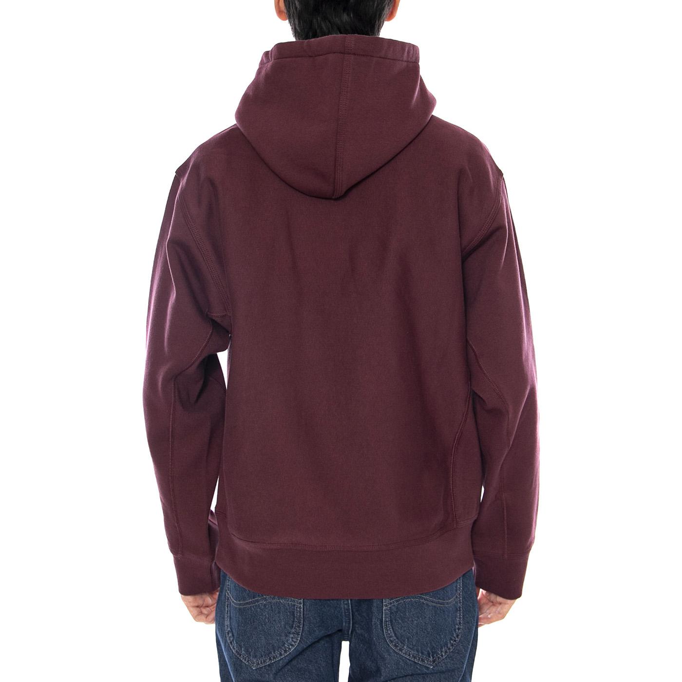 Hooded American Script Sweat Rondo - Felpa con Cappuccio Uomo Bordeaux I028279.33KXX . CARHARTT WIP 