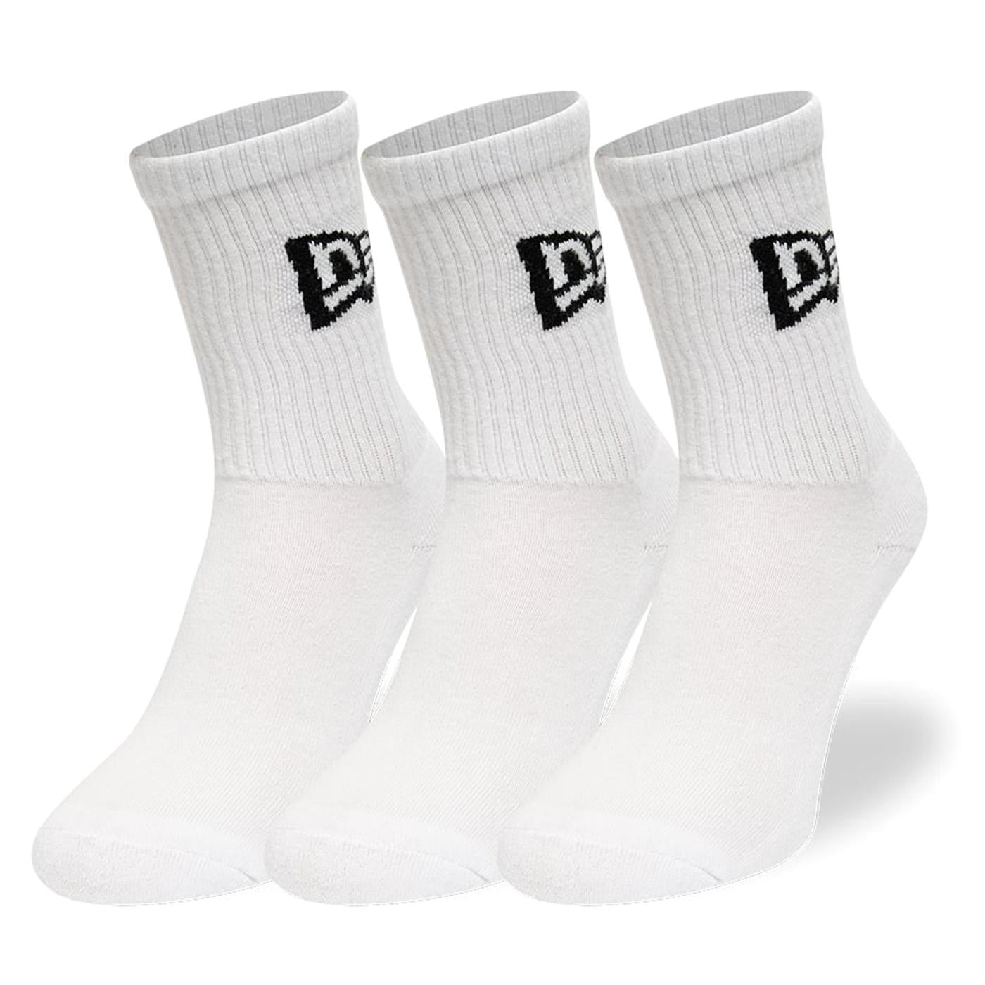 Flag Crew Socks White - Set da Tre Paia di Calzini Bianchi 131113558  NEW ERA 