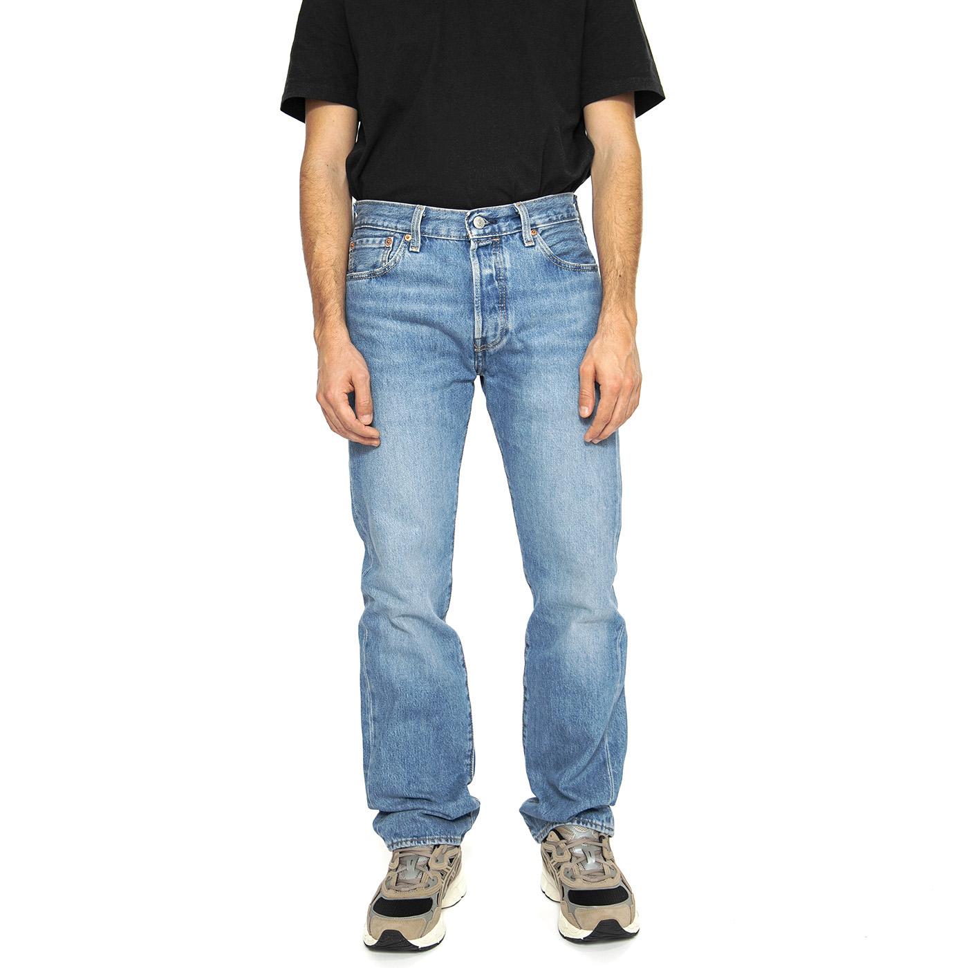 501 Levi's Original Chemicals - Pantaloni Denim Jeans Uomo Blu 00501-3504  LEVIS 