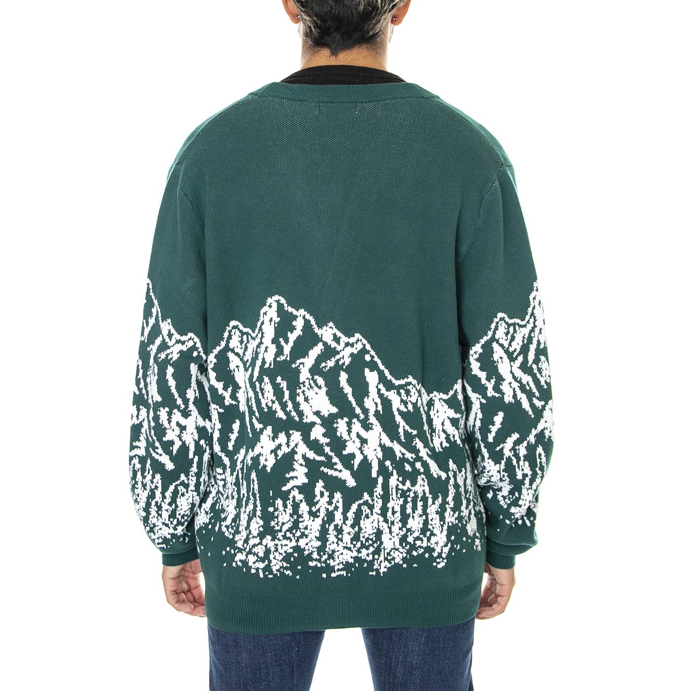 Go Randy Mountain Cardigan Evermore Green - Cardigan Uomo Verde M2BR15Z2YL1-F9JN  GUESS ORIGINALS 