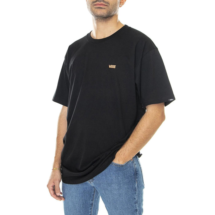 Mn Left Chest Logo Tee Black / Melon - Maglietta Girocollo Uomo Nera VN0A3CZEZ101  VANS 