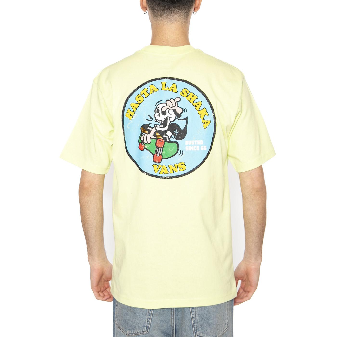 Skull La Shaka Loose SS Shadow Lime - Maglietta Girocollo Uomo Bianca VN000NWGCLH1  VANS 