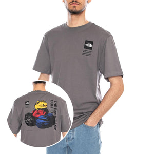 M BCD CEL RX SS Tee Smoked Pearl - Maglietta Girocollo Uomo Grigia NF0A8GAQ 0UZ1 THE NORTH FACE 