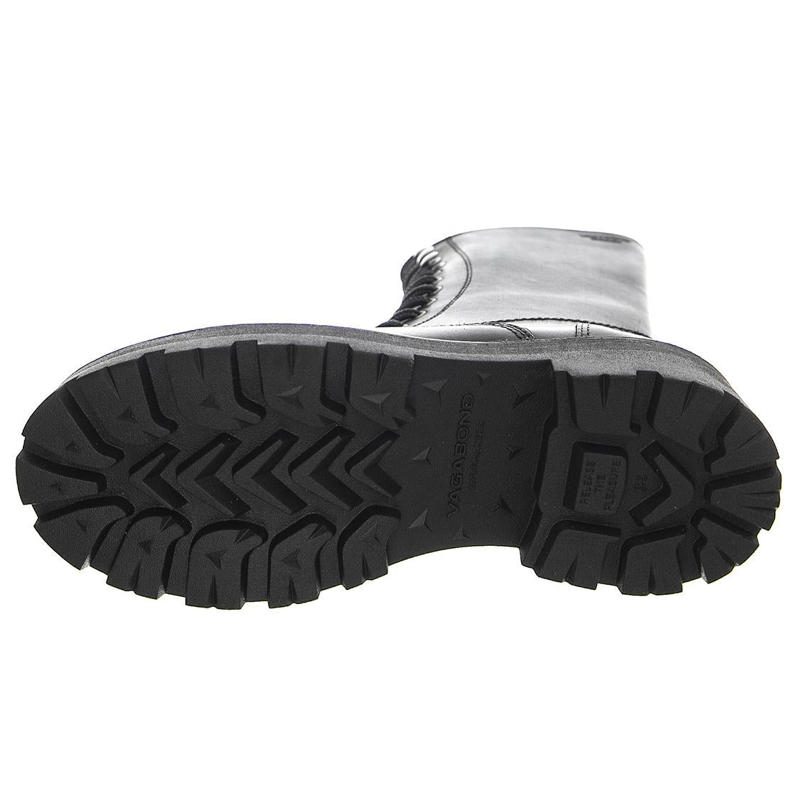 Cosmo 2.0 Cow Leather Black Boots Low Heel Chunky - Stivali Stringati Donna Neri VBS5455-101-20  VAGABOND 